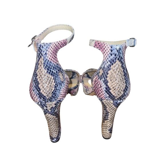 Vince Camuto Snakeskin Sathina Ankle Strap Platform Heel Size 8 Multicolor NWT - Picture 3 of 8